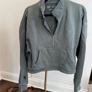 SET Active Funnel Neck Quarter-Zip Pullover